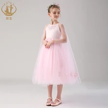 Nimble розовый bountique Феи floweer gril свадебное платье с вышивкой для дня рождения и принцессы платье