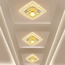 LED Corridor Aisle Lights Embedded Party Grille Ceiling Light Ceiling Spotlights Openings 5678 Centimeters Crystal Lamp