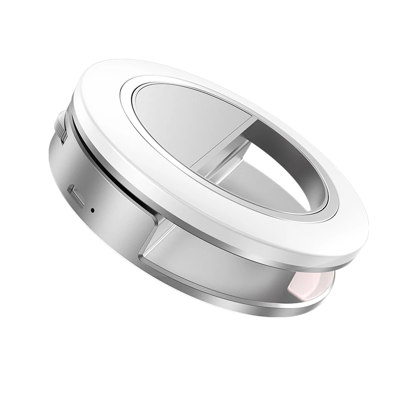 silver Лампа для макияжа, селфи, заполняющий светильник, Автоспуск для мобильного телефона, лампа для красоты, живой светильник, кольцевой светильник, перезаряжаемый, подарок для девочки - Цвет: silver