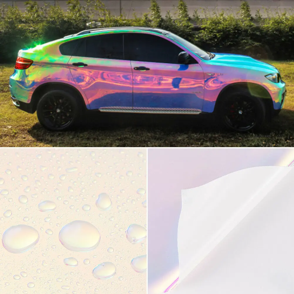 Радужная розовая пленка для кузова автомобиля виниловая пленка наклейка воздушная пузырьковая Глянцевая 135 см x 50 см
