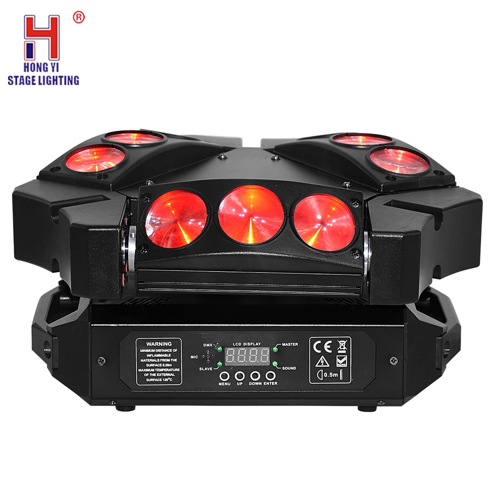 

Spider Moving Head Light Mini 9x12W Cree Led RGBW 4in1 DMX Control With 16Bit Rotating For Dj Party Nightclub Event