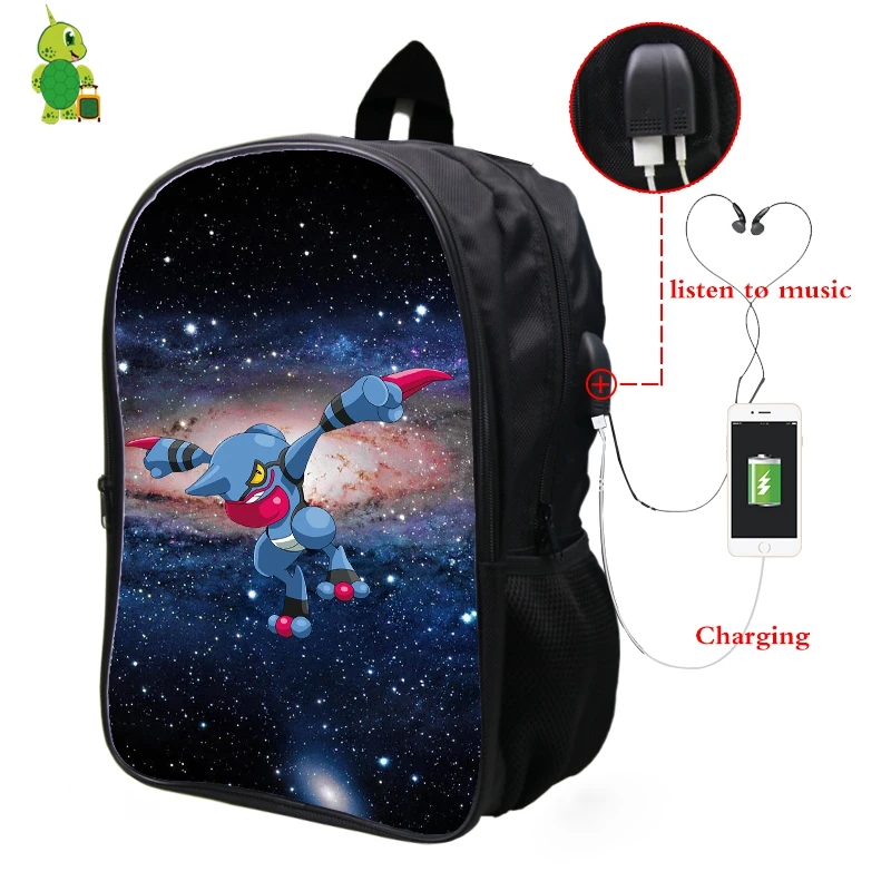 4 Pokemon Banette Galaxy Космический рюкзак Многофункциональный USB зарядка Разъем для наушников ноутбук рюкзак для подростков мужчин и женщин школьные сумки - Цвет: 4