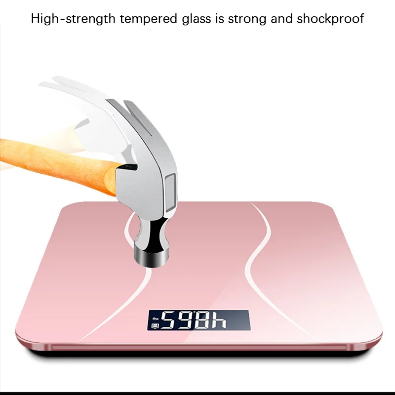 Весы для ванной комнаты 5AA батарея цифровые весы тела Розовый Черный Цифровой баланс жира BE47003