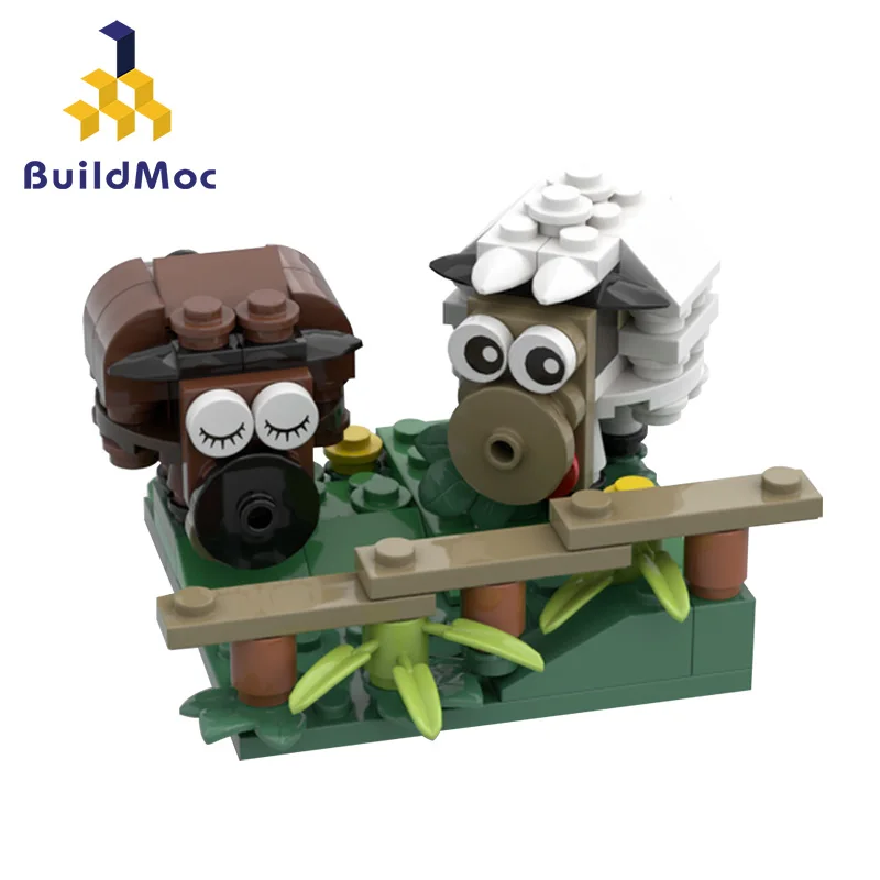Конструктор MOC "сделай сам" животные зоопарк овца мир и любовь | Игрушки хобби