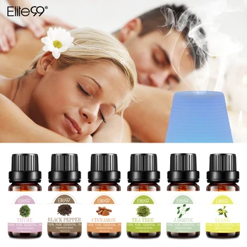 

Elite99 10ML Pure Essential Oils Calm Mood Help Sleep Humidifier Lavender Rose Jasmine Vetiver Bergamot Black Pepper Perfume Oil