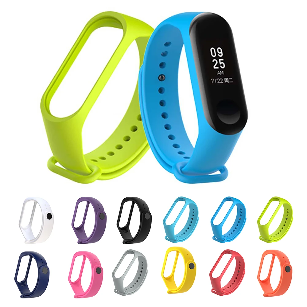 

Smart Wristband Mi 3 4 5 Silicone Strap Wrist Band For Xiaomi 3 4 Sport Bracelet Mi Band Strap Replacement Part for Miband 3 4
