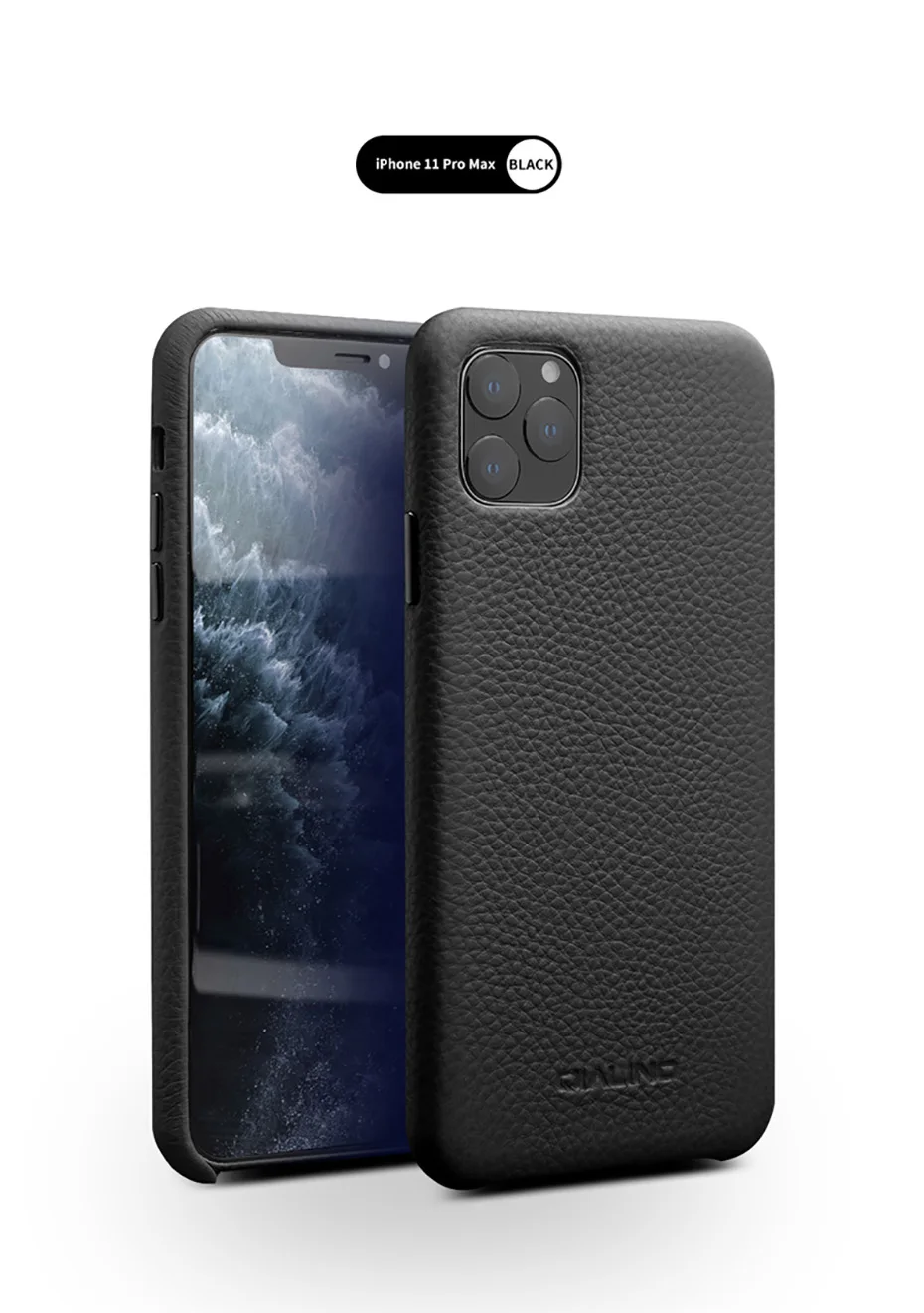 QIALINO Роскошный чехол для телефона из натуральной кожи для Apple iPhone11 Pro Max 6,5 дюймов стильный ультра-светильник чехол для iPhone 11/11Pro