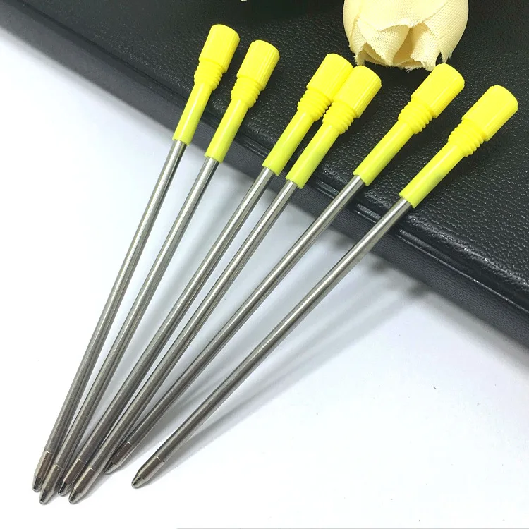 20pcs/lot Metal Crystal Pen Refill Diamond Ballpoint Pen Refill student pen rod cartridge core ink recharge black blue ink 8.2cm 2