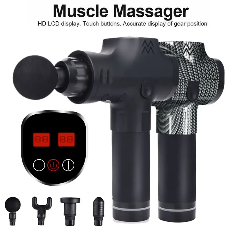 Durable 10 Files 2500mah Sports Knees Percussive Massager Gun Massage Body Muscles Yoga Vibrating Therapy Device Crossfit