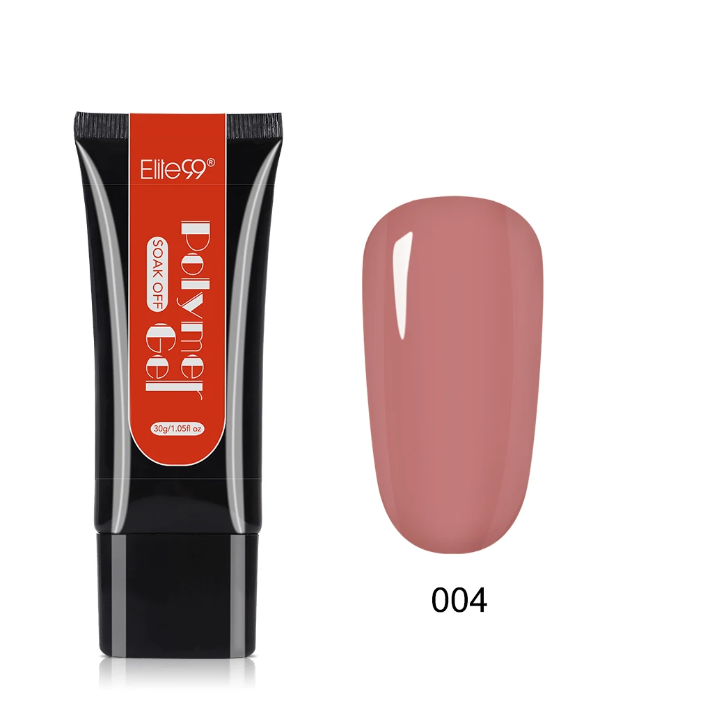 30ml - 004 Nude Elite99 акриловый полигель французский дизайн ногтей розовый белый металл с прозрачными кристаллами УФ-гель для наращивания ногтей - Цвет: 30ml - 004 Nude