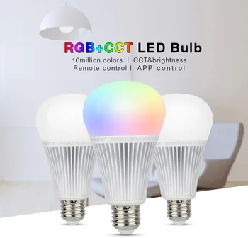 

Miboxer LED Bulb FUT012 E27 light AC100~240V Smart led lamp 2.4G Remote /APP Control 9W RGB+CCT