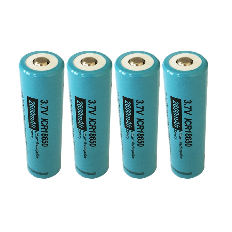 Акция 4x PKCELL Li Ion ICR 18650 2600mAh 3 7 V аккумуляторная батарея Кнопка Топ для