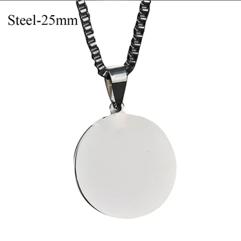 

Beadsnice 316L Stainless Steel Round Tag Military Dog Tag Titanium Steel Jewelry Accessories Custom Engraved ID 41087