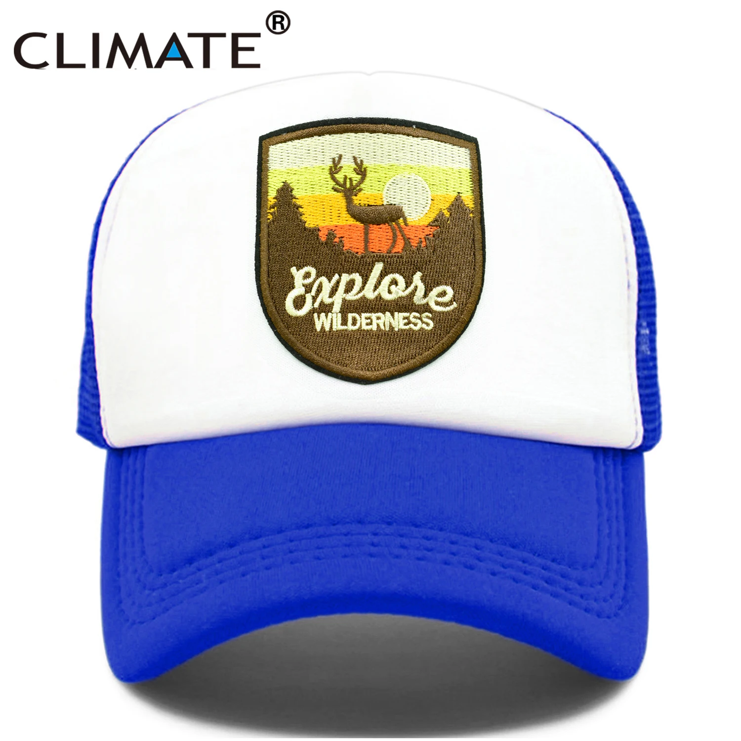 CLIMATE Explore Trucker Cap  Wilderness wildlife Camouflage Cap for Outdoor Exploration Baseball Cap Summer Cool Mesh Caps men's wool baseball cap Baseball Caps