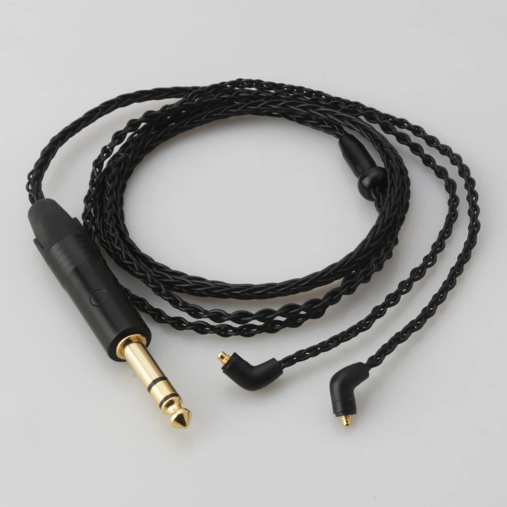 Audiocrast 8 Core Silver Plated OCC Earphone Cable For Etymotic ER4 XR SR ER4SR ER4XR ER3sr er3se with 6 35mm plug headphone AM