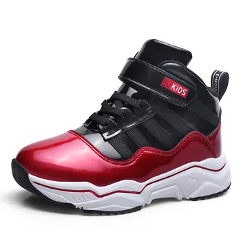 

High-top Breathable Basketball Shoes Red Blue Sports Shoes Kids Boys Sneakers Basketball Shoes Teenager Training Boots