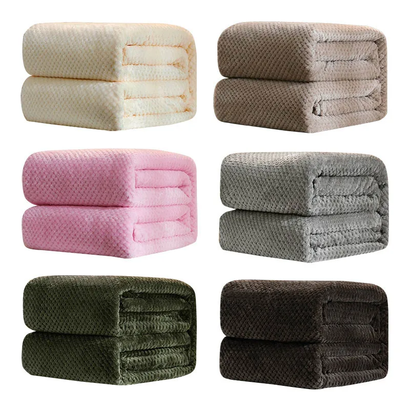 

Japan Mesh Plaid Blanket Summer Air Conditioning Throw Blanket for Bed Winter Flannel Bed Sheet Bedspread Coral Fleece Bed Cover
