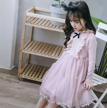 

Child Spring Autumn Western Style Princess Baby Dress Girl Long Sleeve Mesh Dress Small Kid Infant Korean-style Princess Dress