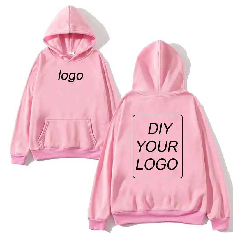 custom logo Print Прямая с логотипом, рисунком по индивидуальному заказу толстовки унисекс DIY кофты; теплый пуловер; толстовки; мягкая ткань из хлопка и полиэстера не появляются катышки - Цвет: custom logo Print