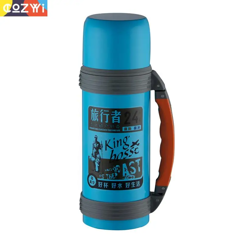 

1.2l High Capacity Thermos Flask Travel Outdoor Portable Termos Cup Water Coffee Bottle Hot Sale Stainless Steel Bottle