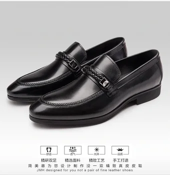 

Men's Leather Shoes Oxfords Business Formal Wear Leather Shoes Large Size Cowhide Zapatos De Hombre