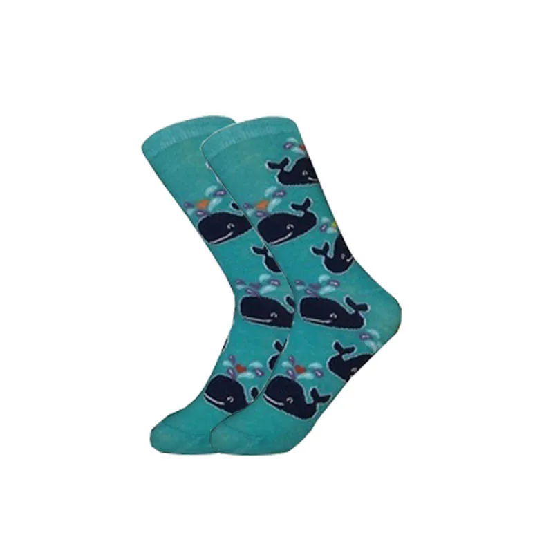 Женские носки, японские хлопковые цветные Мультяшные милые забавные счастье кавай, пицца, попкорн, чужеродные носки для девочек, рождественский подарок - Цвет: 10