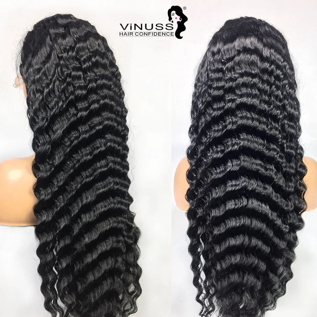 

30 inch Deep Wave Lace Front Human Hair Wigs 13x6 Human Hair Wigs Brazilian Glueless Bleached Knots Pre plucked For Black Women