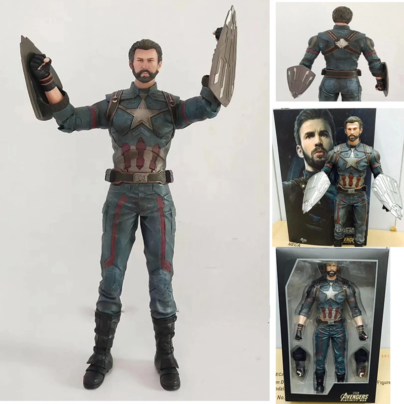 

30cm Movable Avengers Infinity War Captain America Shield Action Figure Collection Toy Doll Gift
