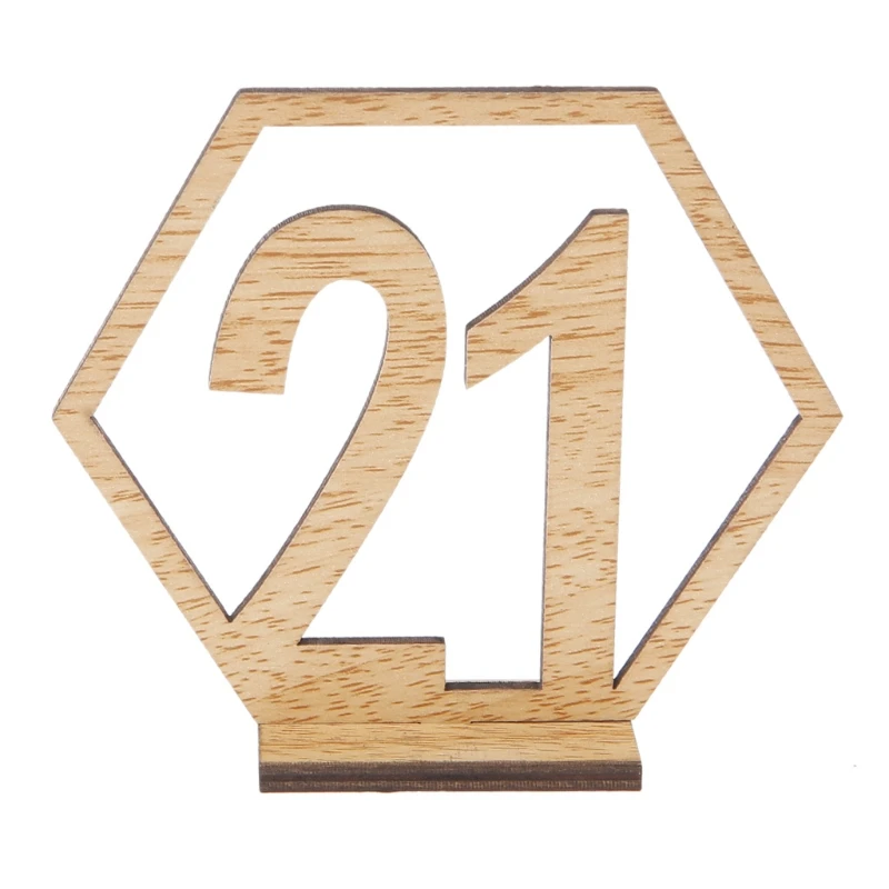 20x 21-40 шестигранный стол номер Свадебный деревянный знак стойка для приема центральный