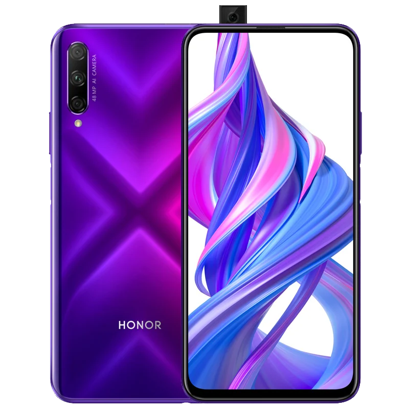 Purple Honor 9X Pro поддержка смартфона Google 8 Гб 256 ГБ 2340x1080P 6,59 дюймов полный экран 8MP 3 камеры GPU Kirin 810 Восьмиядерный - Цвет: Purple
