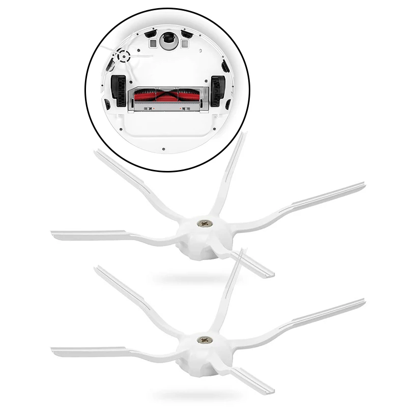 2 шт. Сторона Мягкая силиконовая кисть для Roborock S5 S6 T6 E2 E35 S60 S61 вакуумный Запчасти