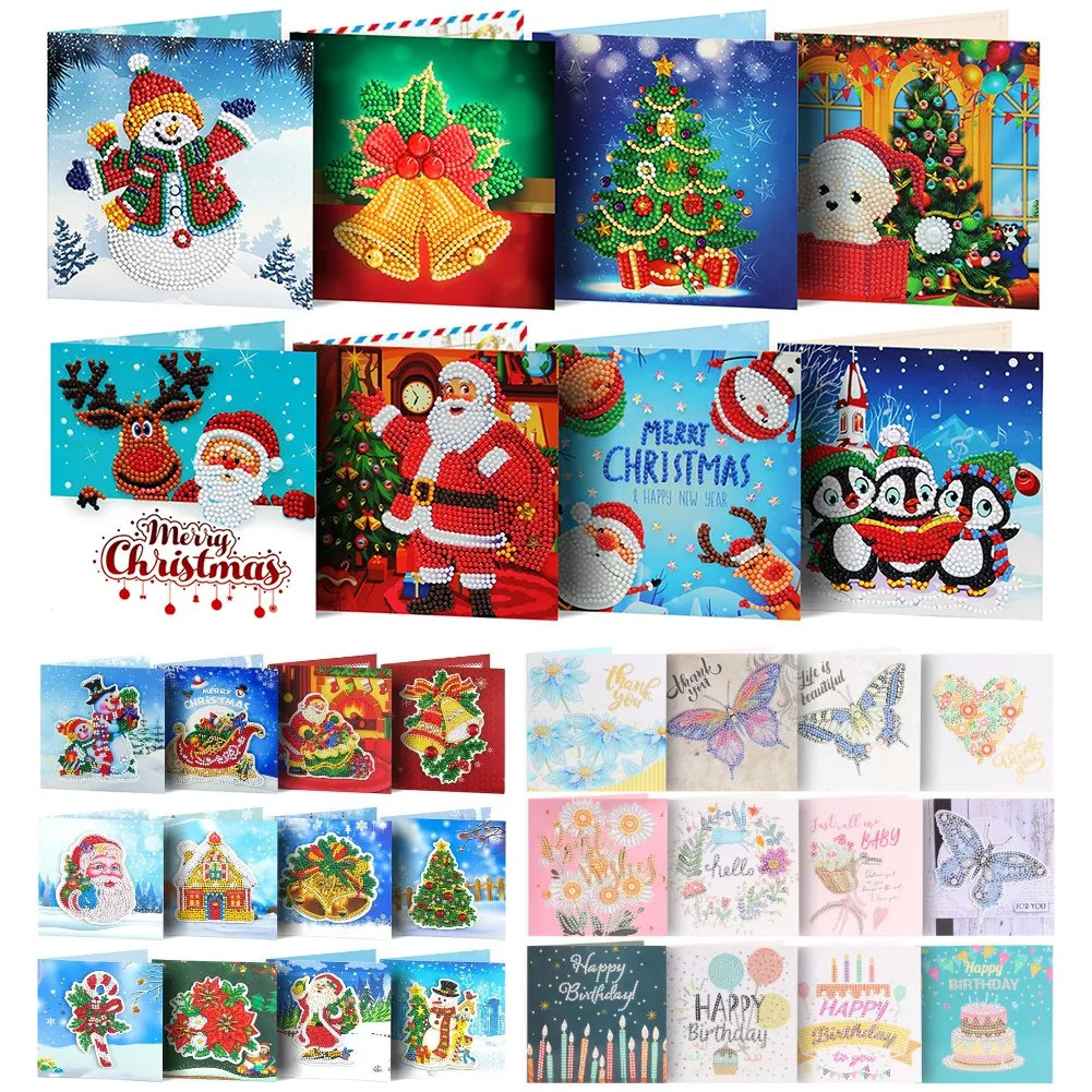 Diamond Painting Christmas Cards Card Diamond Supply Christmas Gifts