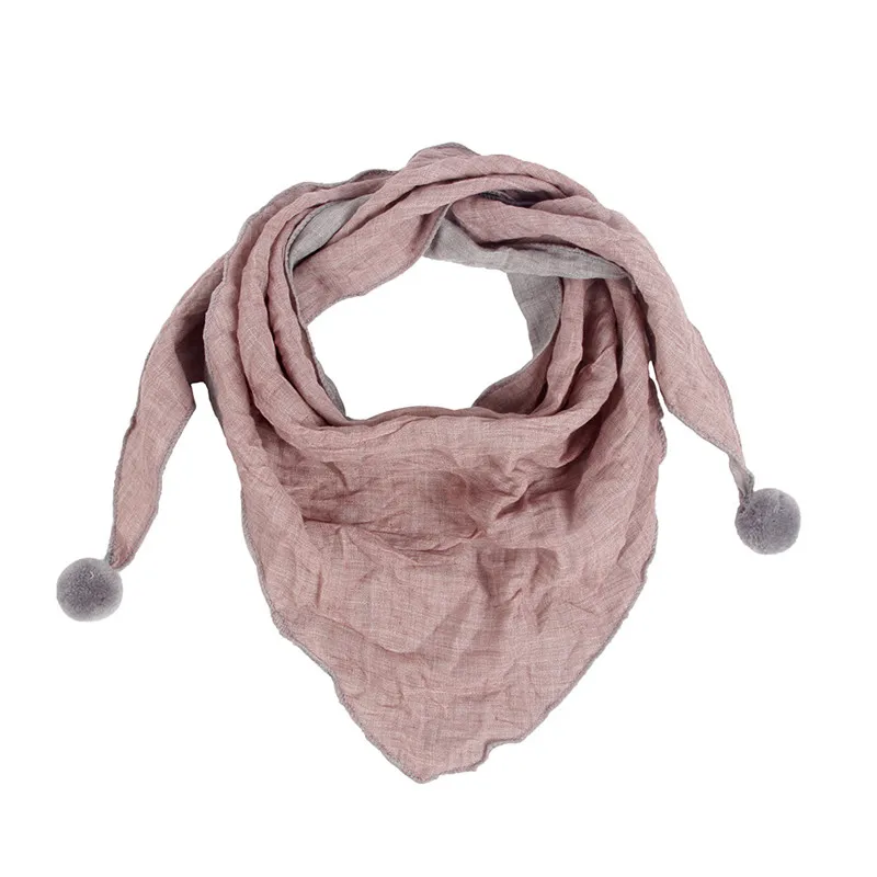 

New Spring Cotton Baby Boys Scarf Toddler Burp Cloth Baby Triangle Scarf Pure Color Autumn Winter Infant Girls Bibs Scarf
