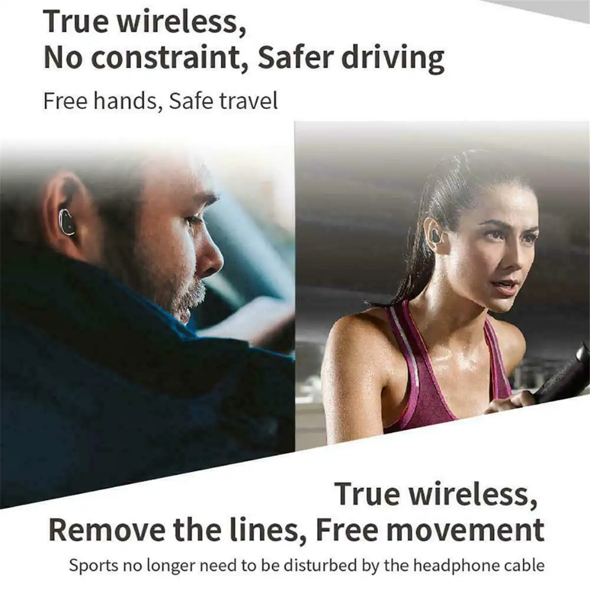 2 в 1 bluetooth наушники беспроводной спортивный браслет Спорт фитнес трекер часы умный Браслет кровяное давление Heaat Rate Monitor