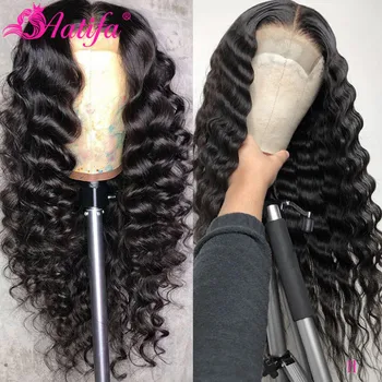 

Brazilian Loose Deep Wave Human Hair With 13x4 Lace Front Wigs For Black Women Lace Frontal Wig For Women 180% Density