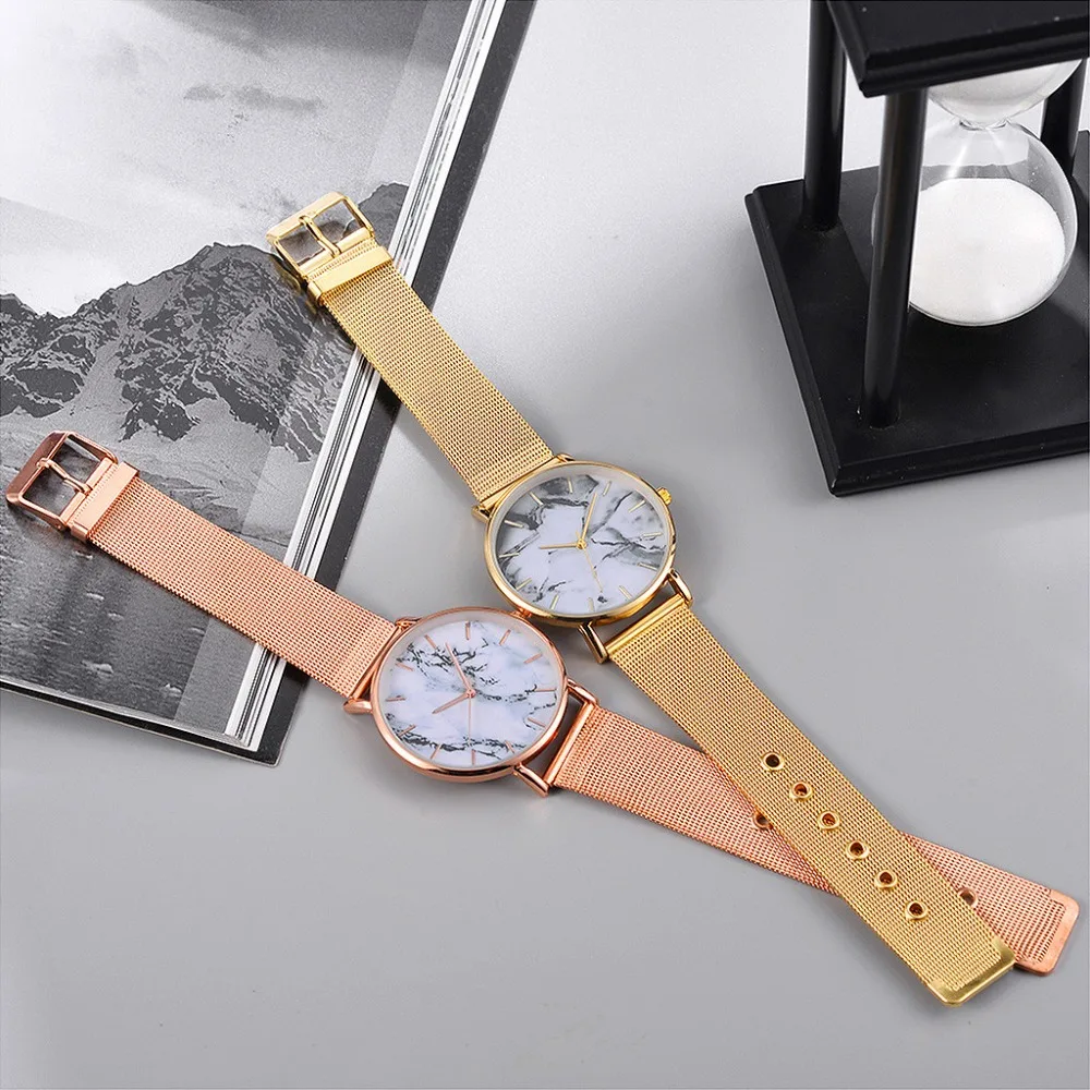 New-Marble-Texture-Design-Women-Ladies-Casual-Popular-Stainless-Steel-Band-Strap-Quartz-Analog-Wrist-Watch (2)