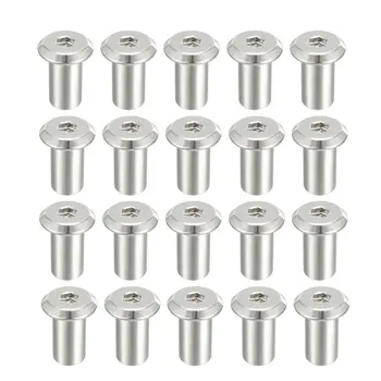 

uxcell M6x15mm Rivet Hex Socket Head Insert Nut Screw Post Nickel Plated 20pcs