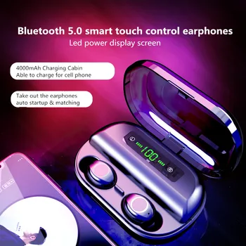 

Waterproof Wireless Bluetooth 5.0 Earphone Noice Cancel Touch Control TWS HIFI Stereo Mini In-ear Running Sports Headset