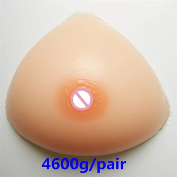 

4600g/pair Silicone Breast Forms Dragqueens Fake Breast Enhancers Mastectomy Huge Artificial Boobs Classic Triangle