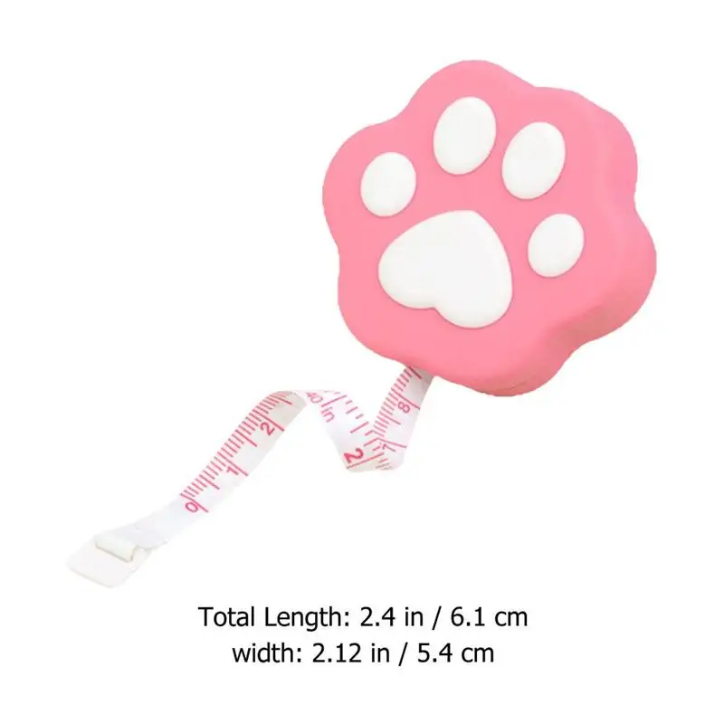 Ruban A Mesurer Avec Dessin Anime Patte De Chat Petit Outil De Mesure Portable 1 Piece Aliexpress