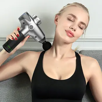 

niuniu massage gun percussion muscle deep relaxation tissue massage gun 4 Heads With Bag