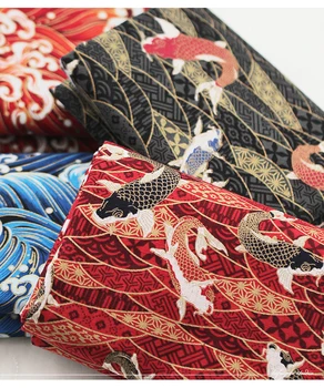 

ZAKKA Domestic Bronzing Cotton Clothing Fabric Printed Embroidery Handmade Materials Kit Frame Lace Button Handbag Needlework