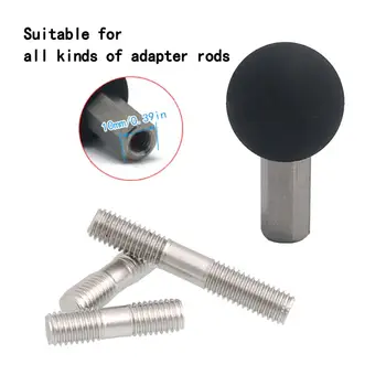 

Stainless Steel Motorcycle Bracket Holder Adapter to 1 Inch Rubber Ball Head Mount with M6 Screw Socket for gopro Smartphone GPS