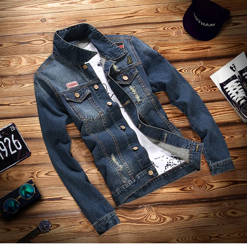 

2020 Autumn New Style MEN'S Denim Jacket Korean-style Slim Fit MEN'S Denim Coat Kyk9012s