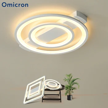 

Omicron Modern LED Chandeliers For Living Room Dining Room Kitchen White Round Square Chandelier Lights Lustres