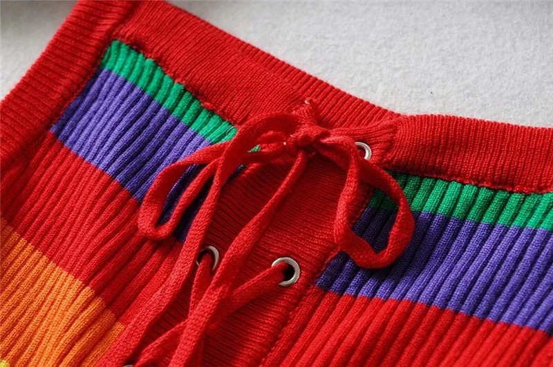 Bazaleas красочные лоскутные сексуальные Camis панк бандажные женские укороченные трикотажные женские Повседневный укороченный топ винтажный топ на бретелях Прямая поставка