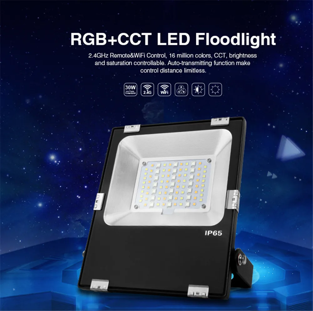 US $75.28 30W Smart Flood Light App Phone Control Floodlight AC 86265V Waterproof IP65 RGBCCT LED Street Spotlight Landscape Garden Lamp