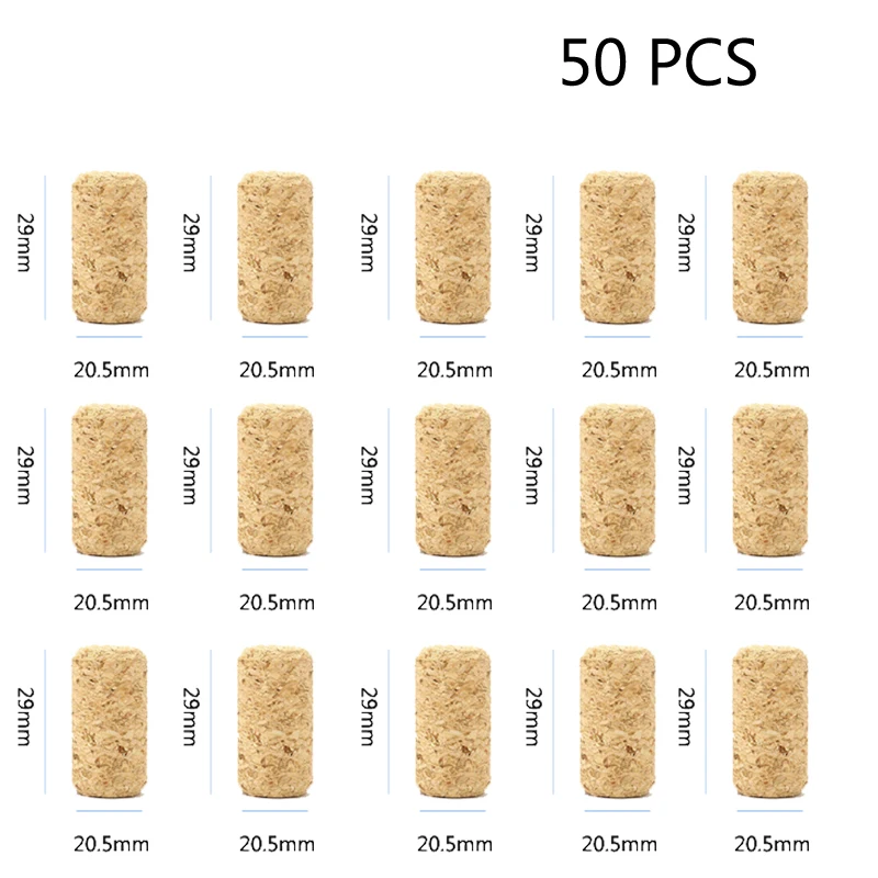 50 PCS 20.5 29mm 50 шт 100 шт пустые винные пробки прямые пробки винные пробки многоразовые функциональные портативные герметичные бутылки вина Пробка для бутылки - Цвет: 50 PCS 20.5 29mm