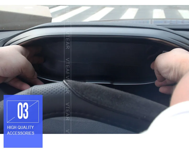 Vtear для peugeot 3008 5008 Приборная панель автомобиля закаленное стекло экран Защитная пленка для украшения интерьера аксессуары ,автотовары,аксессуары для авто