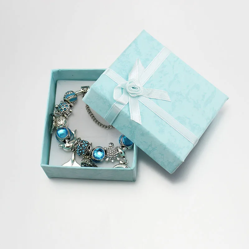 

2017 Occident Fashion Hand Jewelry Gift Box Square 7*8*3 Cm Bracelets Bracelet Ribbon Gift Box